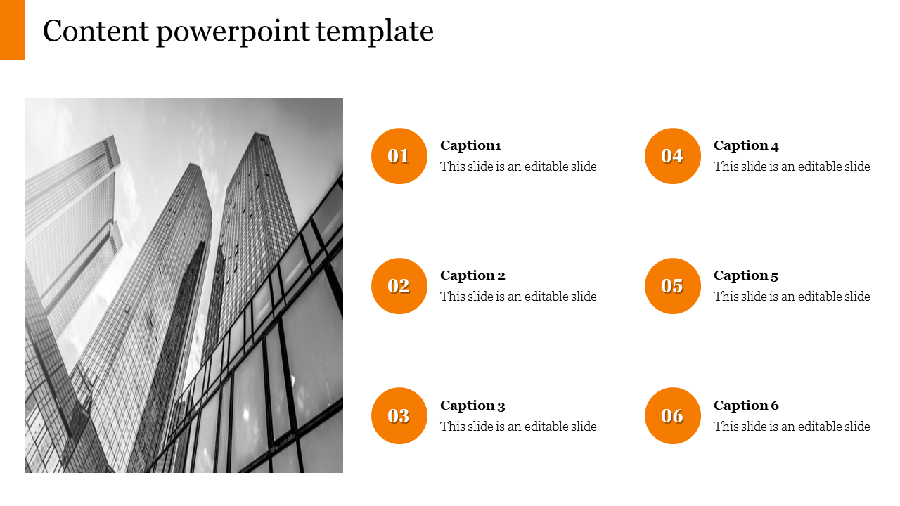 Editable Content PowerPoint Template For Presentation